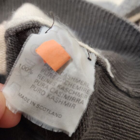 N Peal 100% Cashmere Sweater V Neck Argyle Mens XL Old Money Hand Laid Scotland - Picture 10 of 12